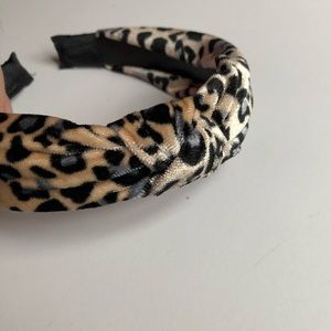 Leopard Print Top Knot Headband